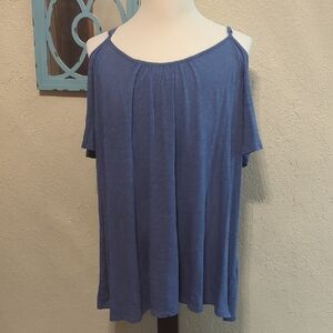 NWT Old Navy Blue Relaxed Cut Out Women's Plus Size Blouse 4X